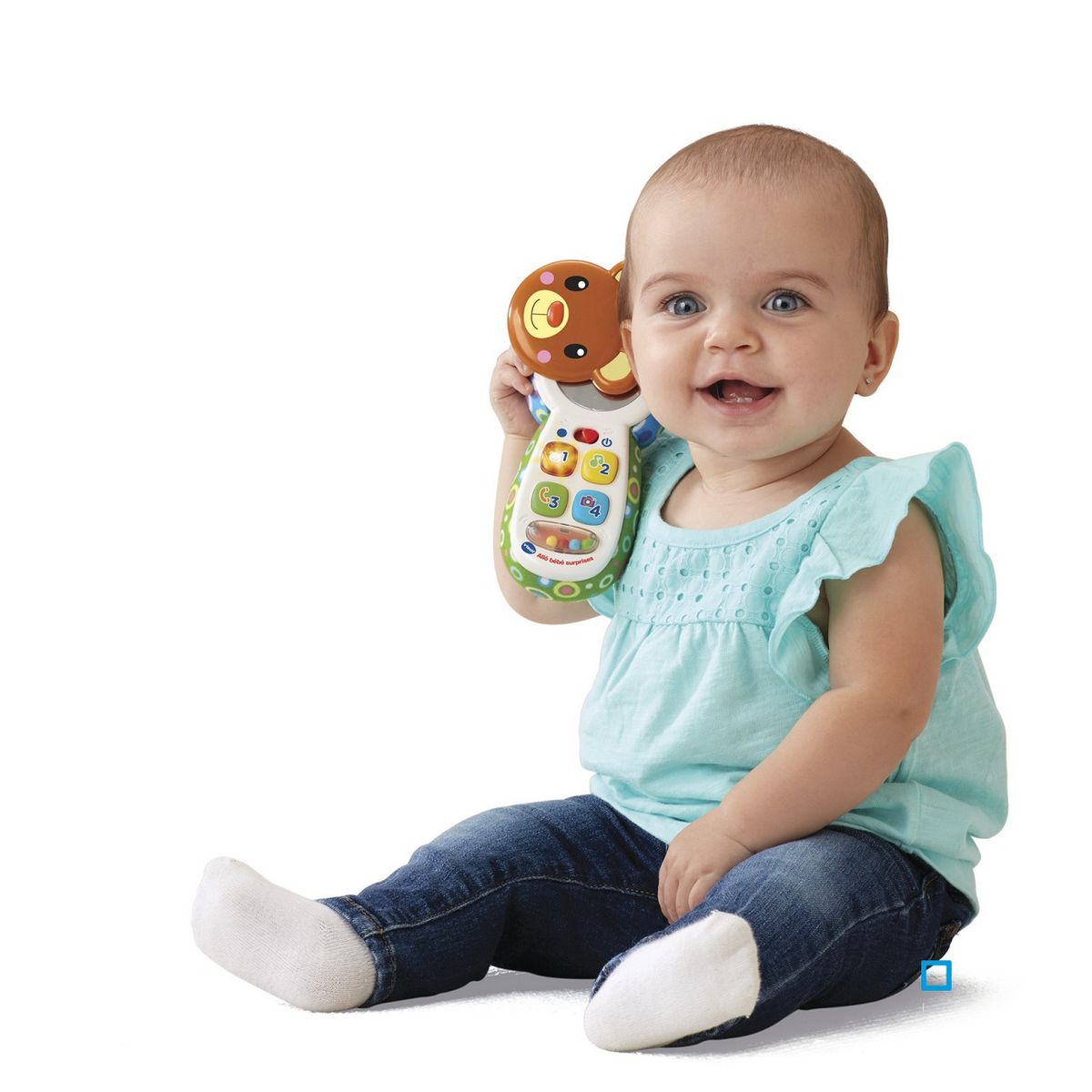 VTECH Téléphone Allo bébé surprises brun - Dès 12 mois