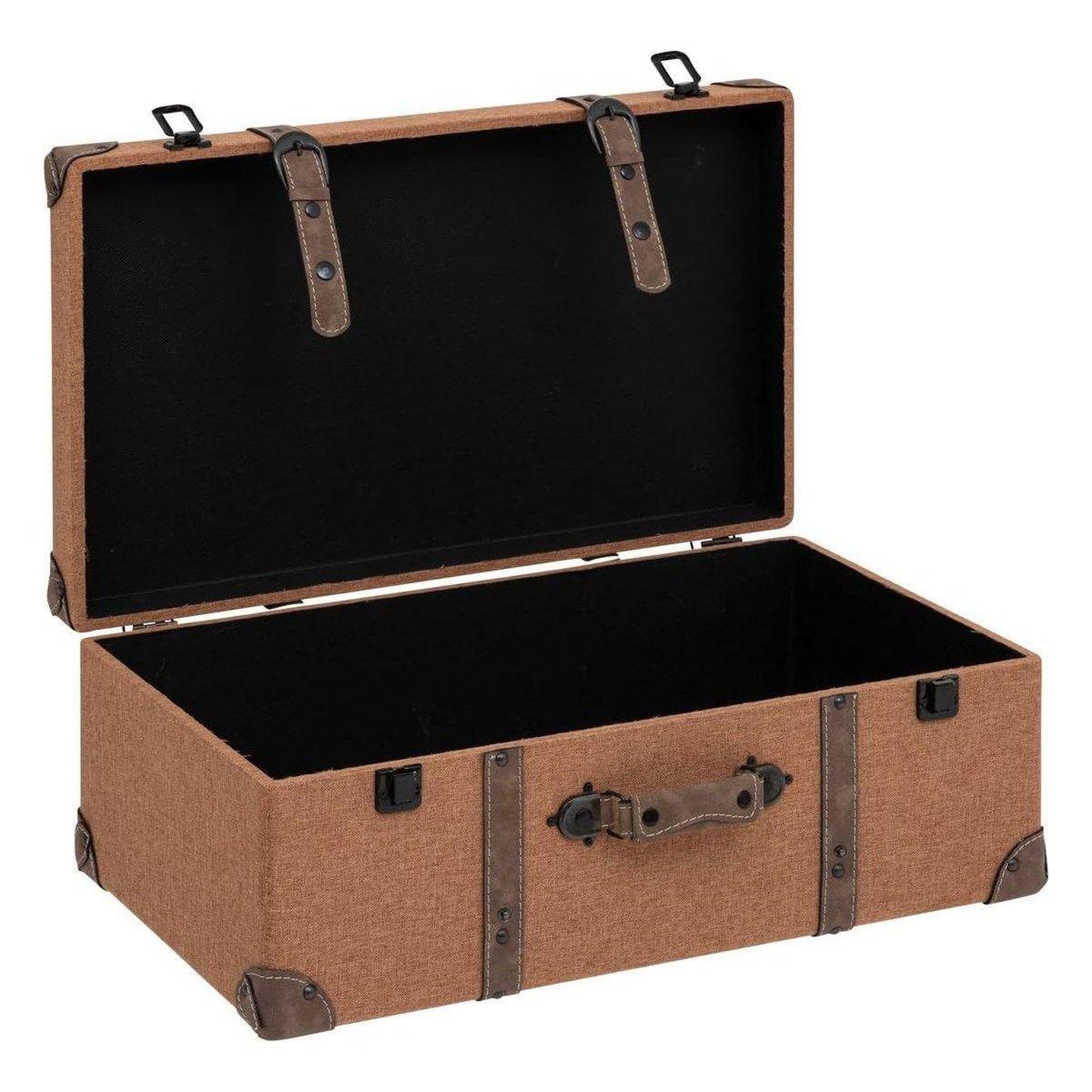Voir la diapositive 5 : ATMOSPHERA Lot de 3 valises déco  be vintage  60cm marron