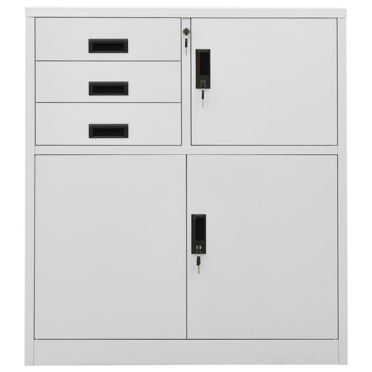 VIDAXL Armoire de bureau Gris clair 90x40x102 cm Acier