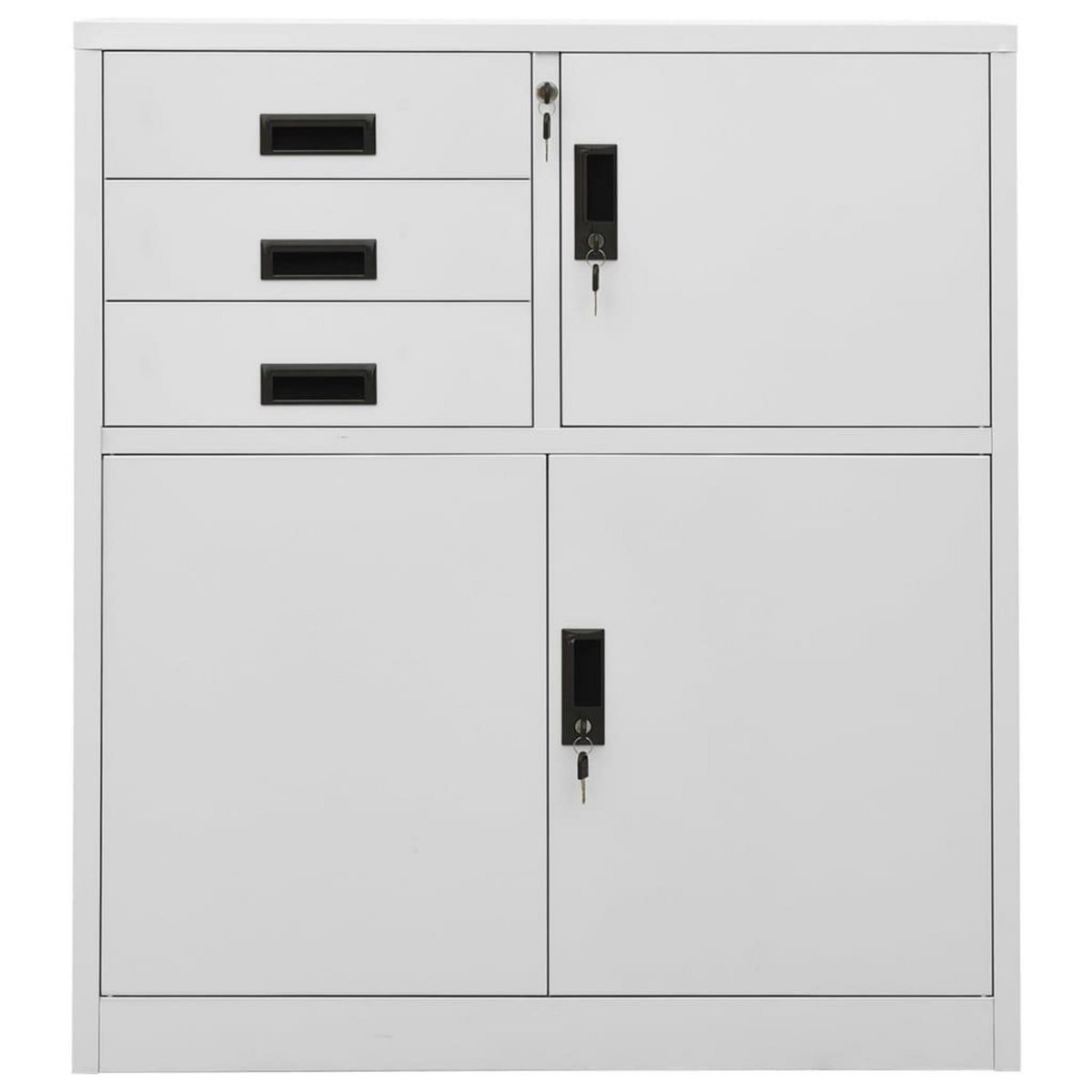 VIDAXL Armoire de bureau Gris clair 90x40x102 cm Acier