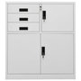Voir la diapositive 2 : VIDAXL Armoire de bureau Gris clair 90x40x102 cm Acier