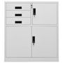 Voir la diapositive 2 : VIDAXL Armoire de bureau Gris clair 90x40x102 cm Acier