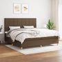 Voir la diapositive 2 : VIDAXL Sommier a lattes de lit avec matelas Marron fonce 200x200 cm
