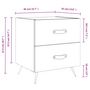 Voir la diapositive 6 : VIDAXL Tables de chevet 2pcs chene fume 40x35x47,5cm bois d'ingenierie