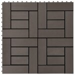 VIDAXL Carreau de terrasse 11 pcs WPC 30 x 30 cm 1 m^2 Marron fonce