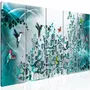 Paris Prix Tableau 5 Panneaux  Hummingbirds Dance Turquoise Narrow 