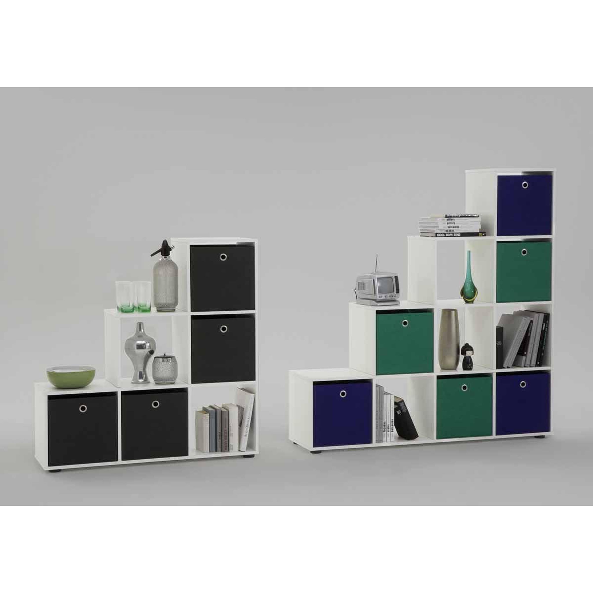 Voir la diapositive 4 : Paris Prix Étagère 6 cases design  gaman  108cm blanc