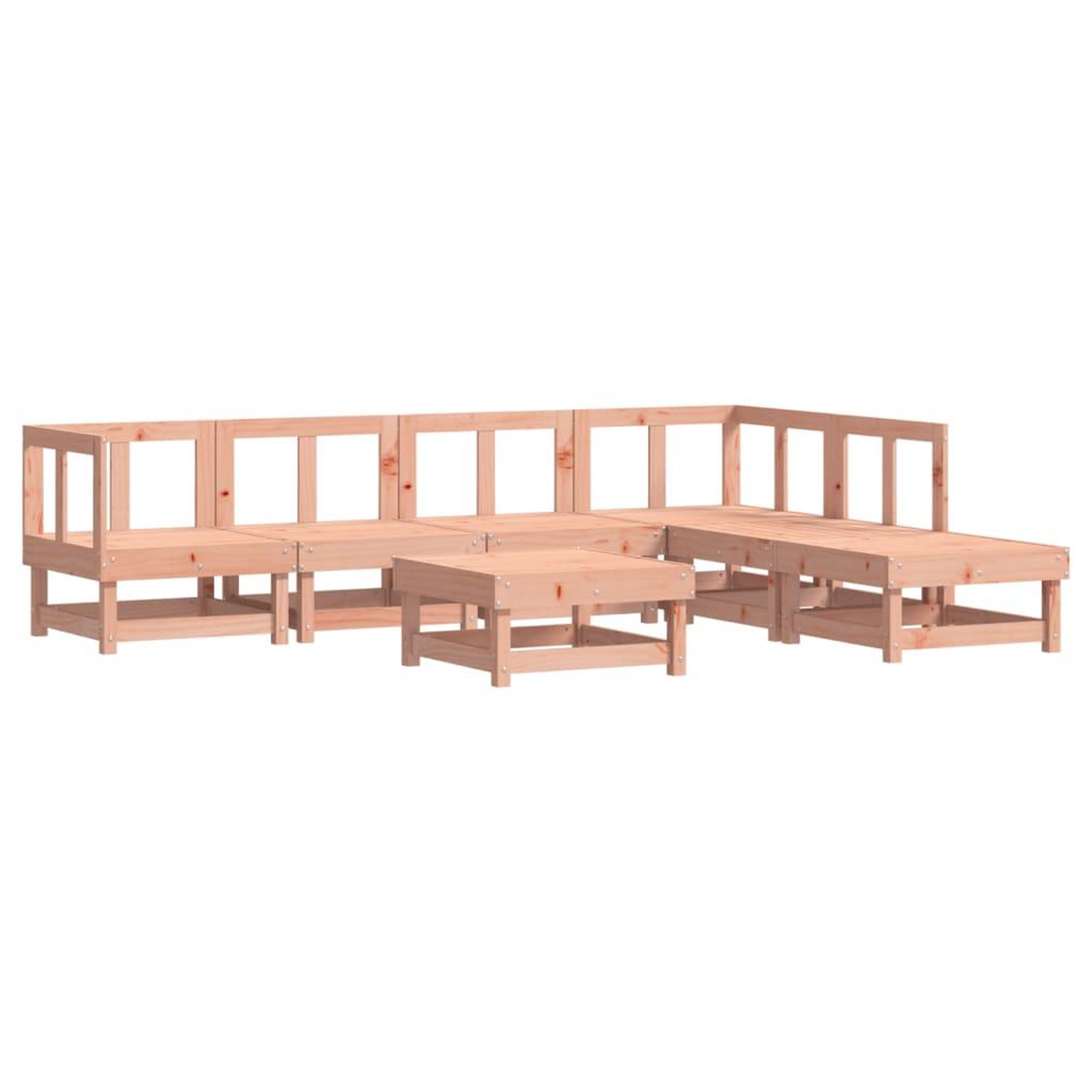 Voir la diapositive 2 : VIDAXL Salon de jardin 7 pcs bois massif douglas