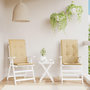Voir la diapositive 4 : VIDAXL Coussins de chaise a dossier haut lot de 2 beige melange tissu
