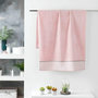Voir la diapositive 4 : Paris Prix Drap de Douche Jacquard  Belina  70x130cm Rose