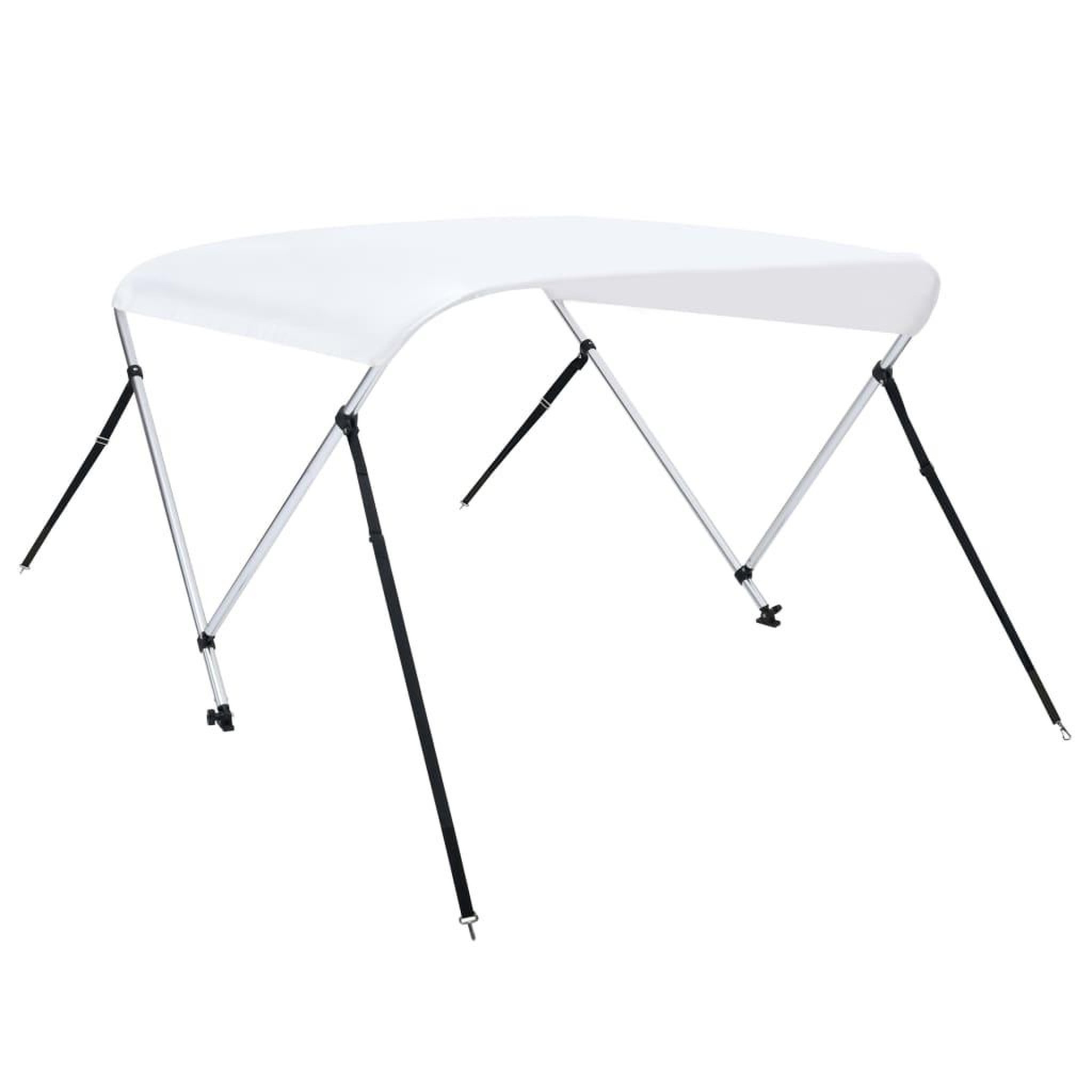 Voir la diapositive 5 : VIDAXL Auvent bimini a 2 arceaux Blanc 180x130x110 cm
