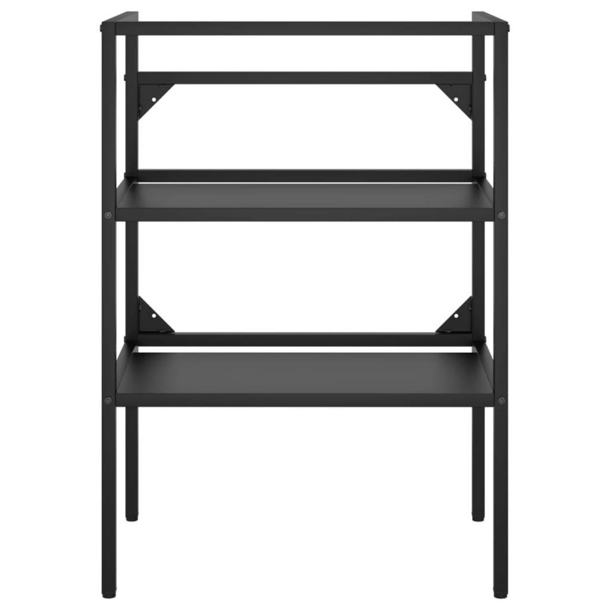 VIDAXL Cadre de lavabo de salle de bain Noir 59x38x83 cm Fer