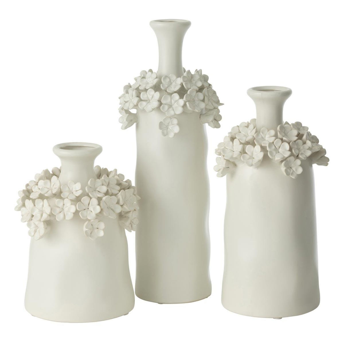 Paris Prix Vase Fleur en Céramique  Yucca  23cm Blanc