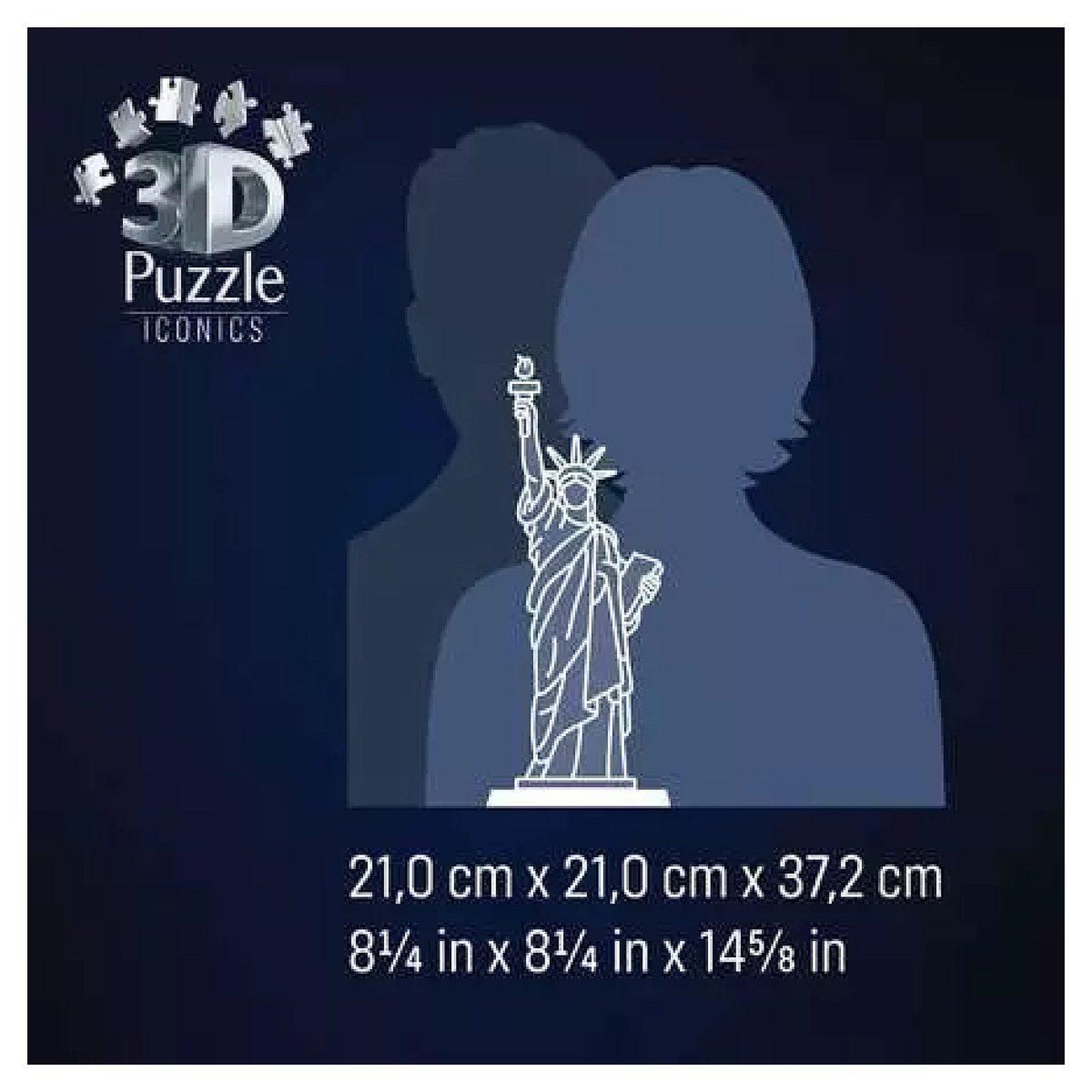 Voir la diapositive 5 : RAVENSBURGER Puzzle 3d iconics - statue de la liberté illuminée