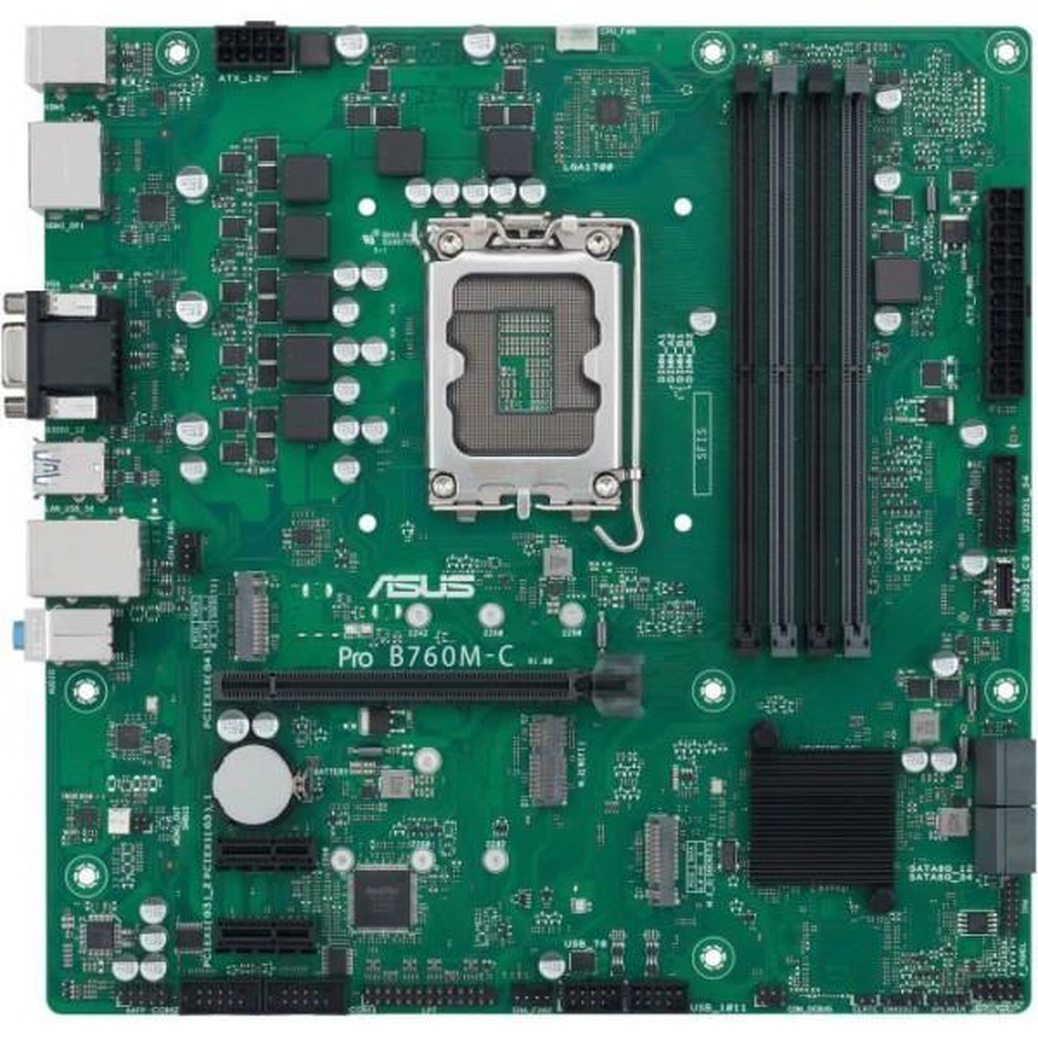 Voir la diapositive 2 : ASUS Carte mere - ASUS - PRO B760M-C-CSM - Intel B760 LGA 1700 micro ATX