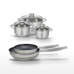 ELO Lot 2 Poêles 24/28cm et 3 Faitouts 14/16/20cm Elo Profi Therm Platinum