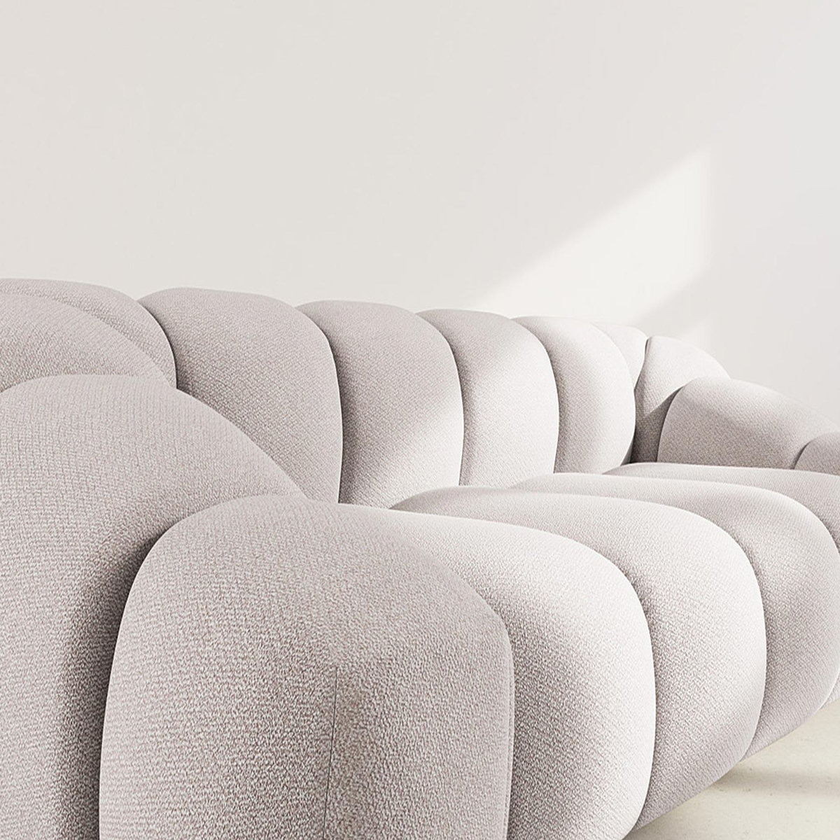 LISA DESIGN Ava - canapé 3 places en velours texturé