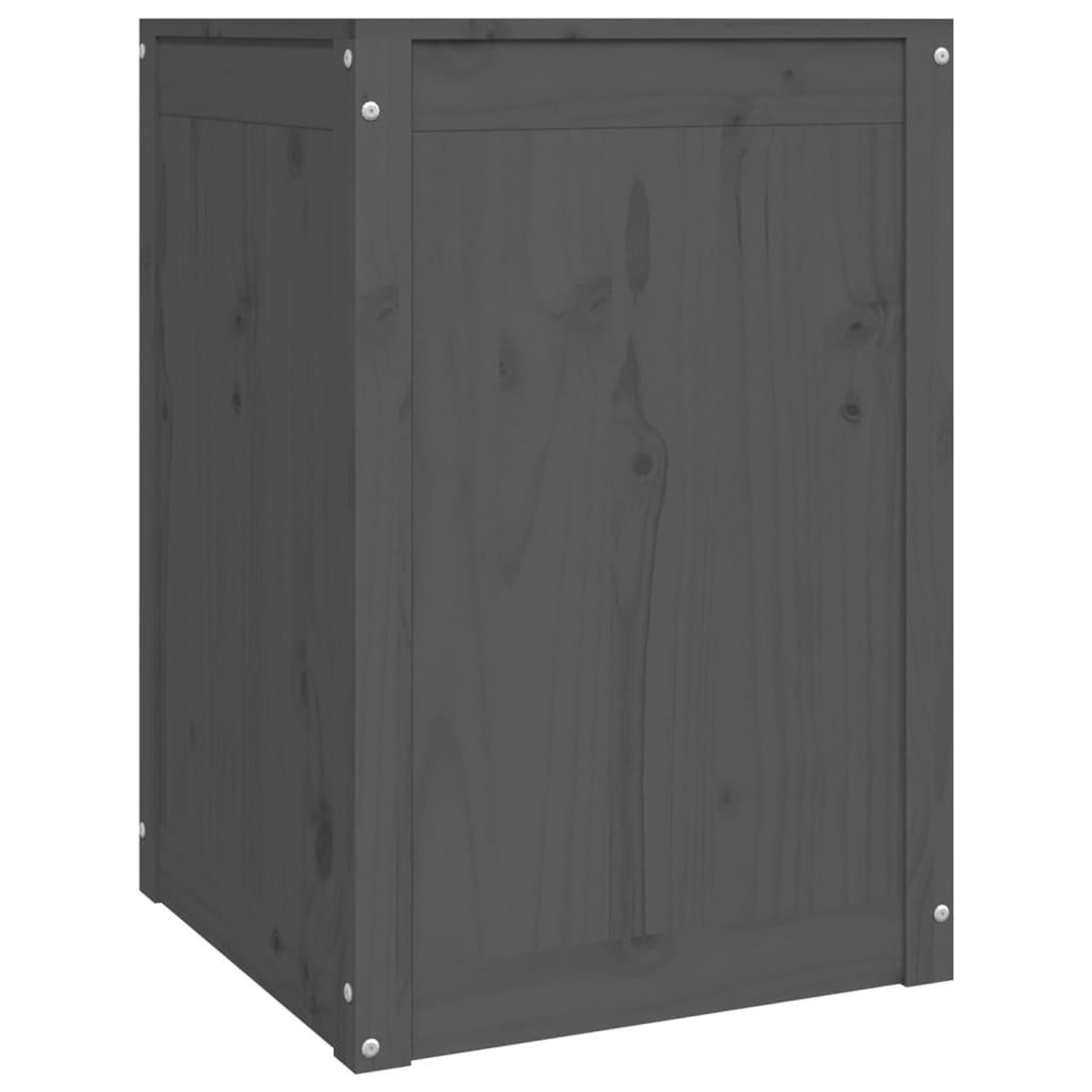 Voir la diapositive 5 : VIDAXL Boîte a linge Gris 44x44x66 cm Bois massif de pin