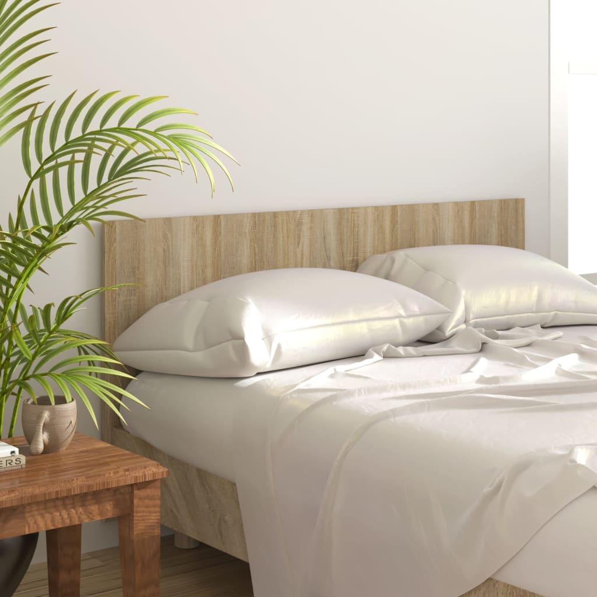Voir la diapositive 1 : VIDAXL Tete de lit Chene sonoma 160x1,5x80 cm Bois d'ingenierie