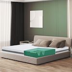 THE WHITE STONE Matelas 70 x 140 Orthopédique Antibactérienne | Hauteur 16 cm | Revêtement 3D Air en Fibre Hypoallergénique. Coloris disponibles : Bicolore
