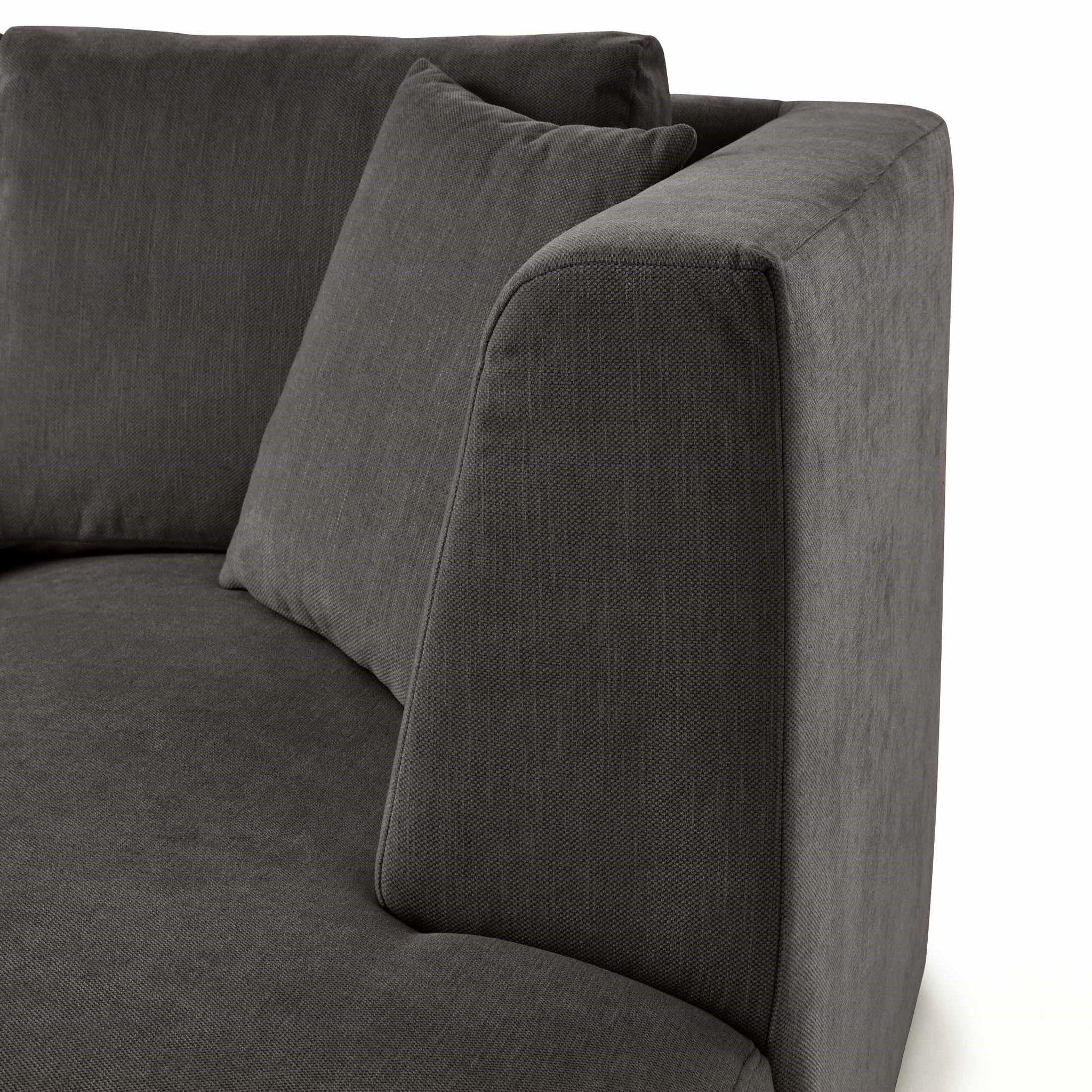 Voir la diapositive 5 : LISA DESIGN Santorini - module d'assise méridienne droit - en tissu texturé