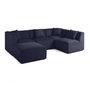 Voir la diapositive 2 : LISA DESIGN Nova - canapé modulable d'angle droit - 5 places - avec pouf d'appoint - en velours