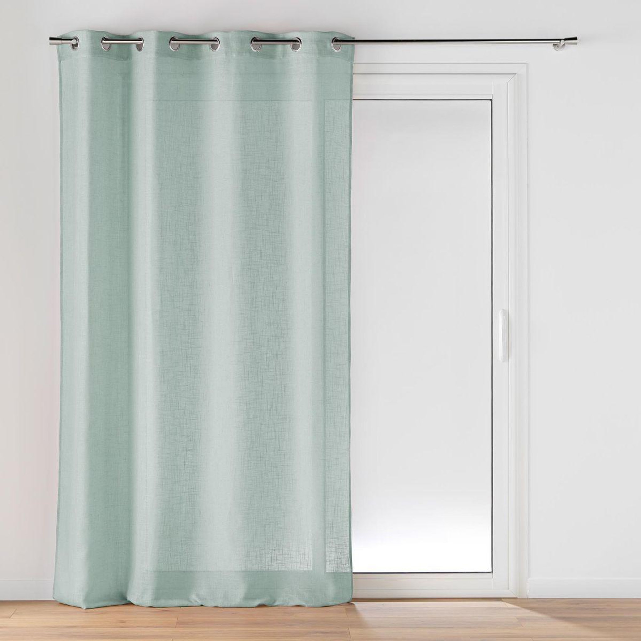 Douceur d'Intérieur Rideau voilage à œillets  cloris  140x280cm bleu
