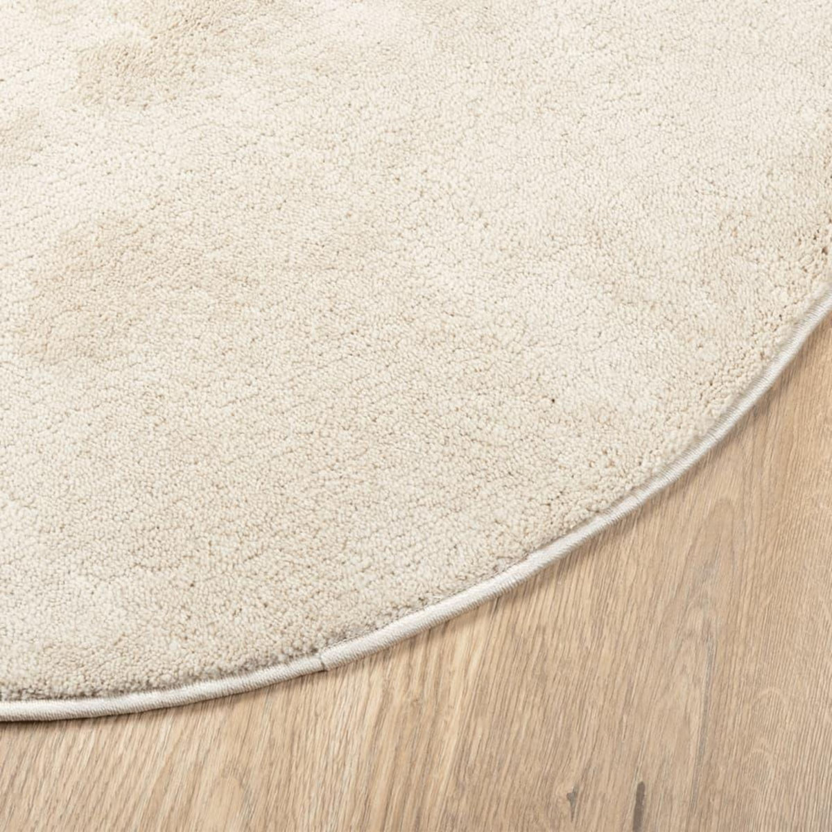 VIDAXL Tapis OVIEDO a poils courts beige Ø 120 cm