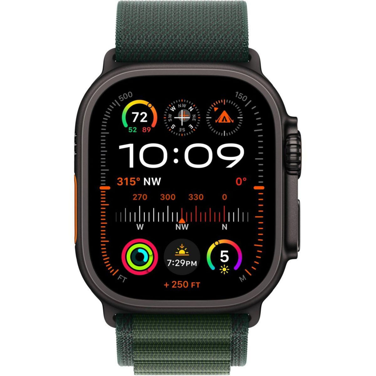 APPLE Montre connectée Ultra 2 49mm Noir / Vert Loop L Cellular