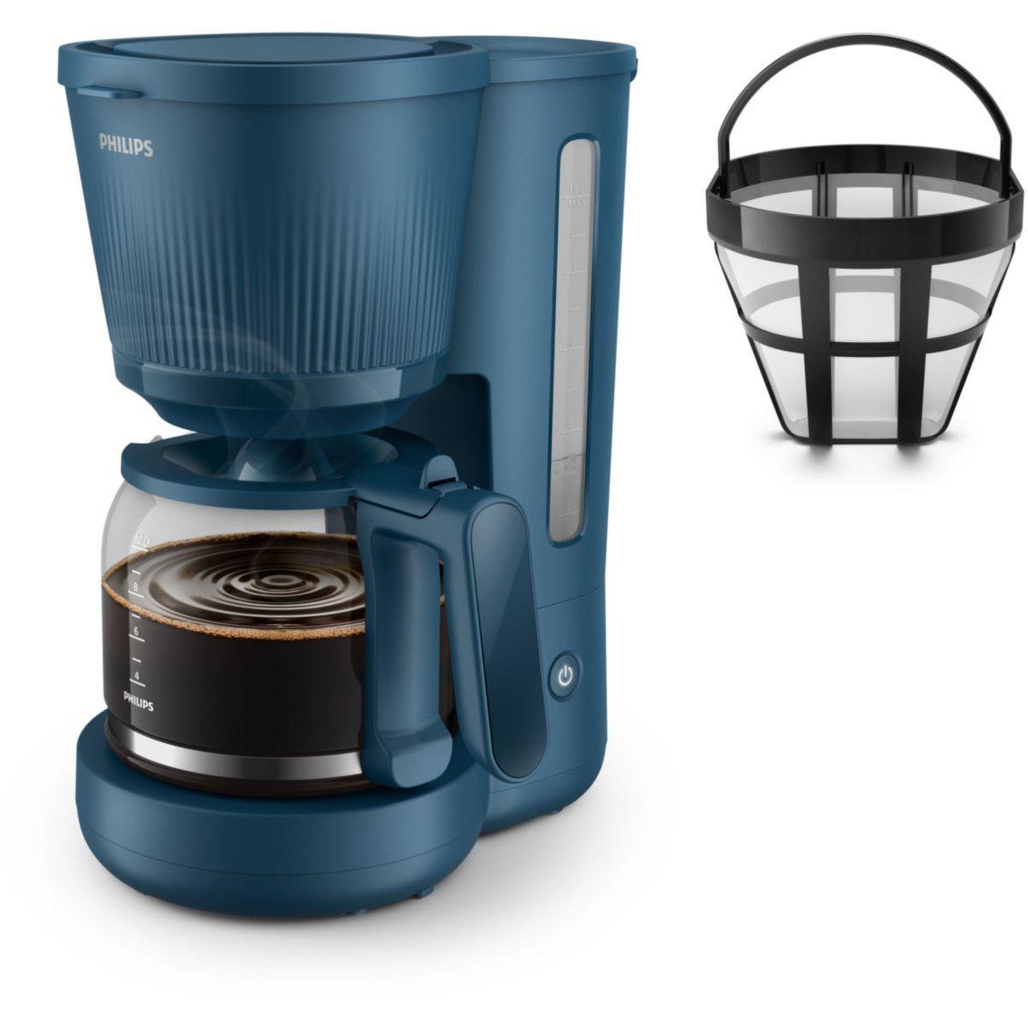 Voir la diapositive 2 : Philips Cafetière filtre hd7411/70 bleu