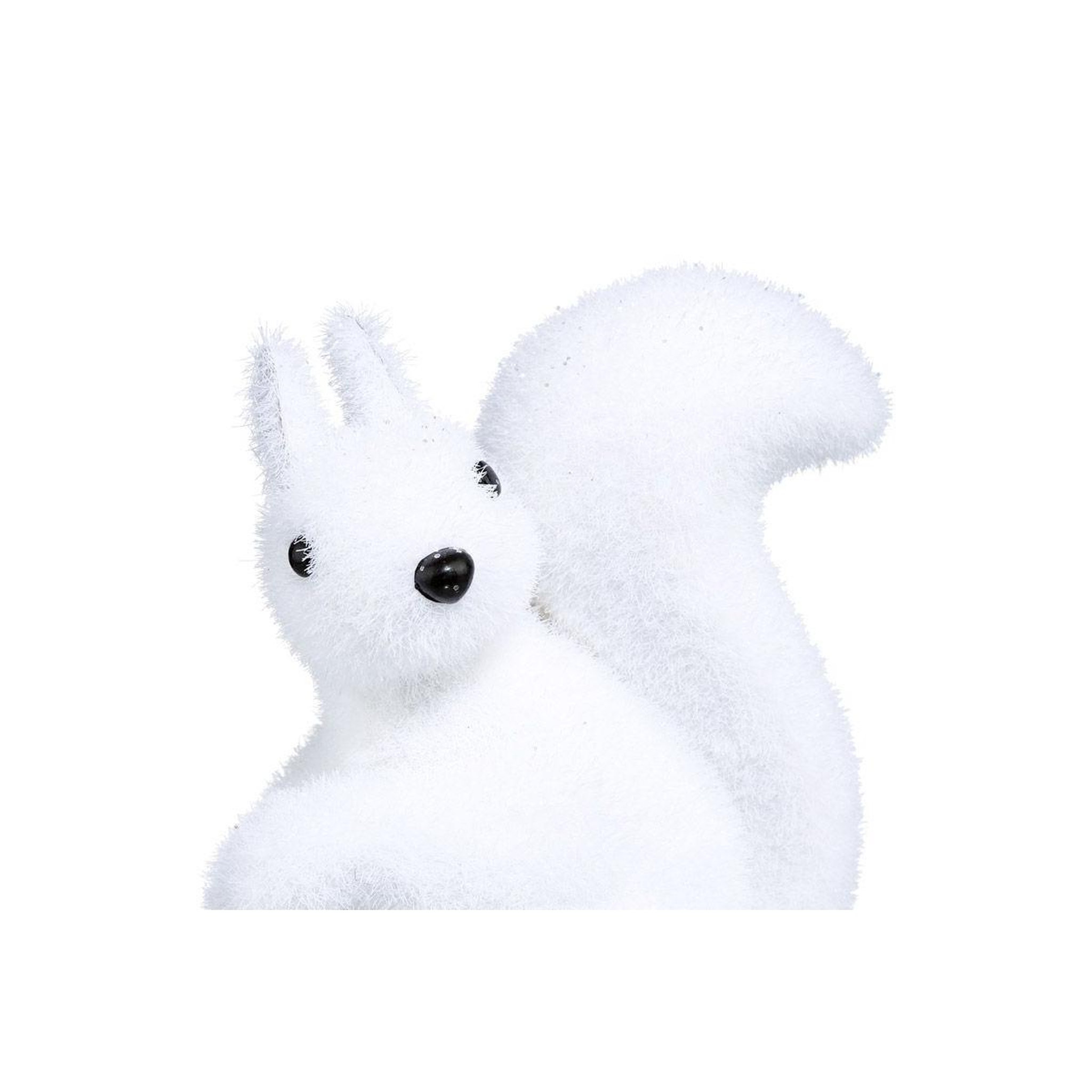 Voir la diapositive 2 : FEERIC LIGHT & CHRISTMAS Écureuil assis déco  manteau  12cm blanc