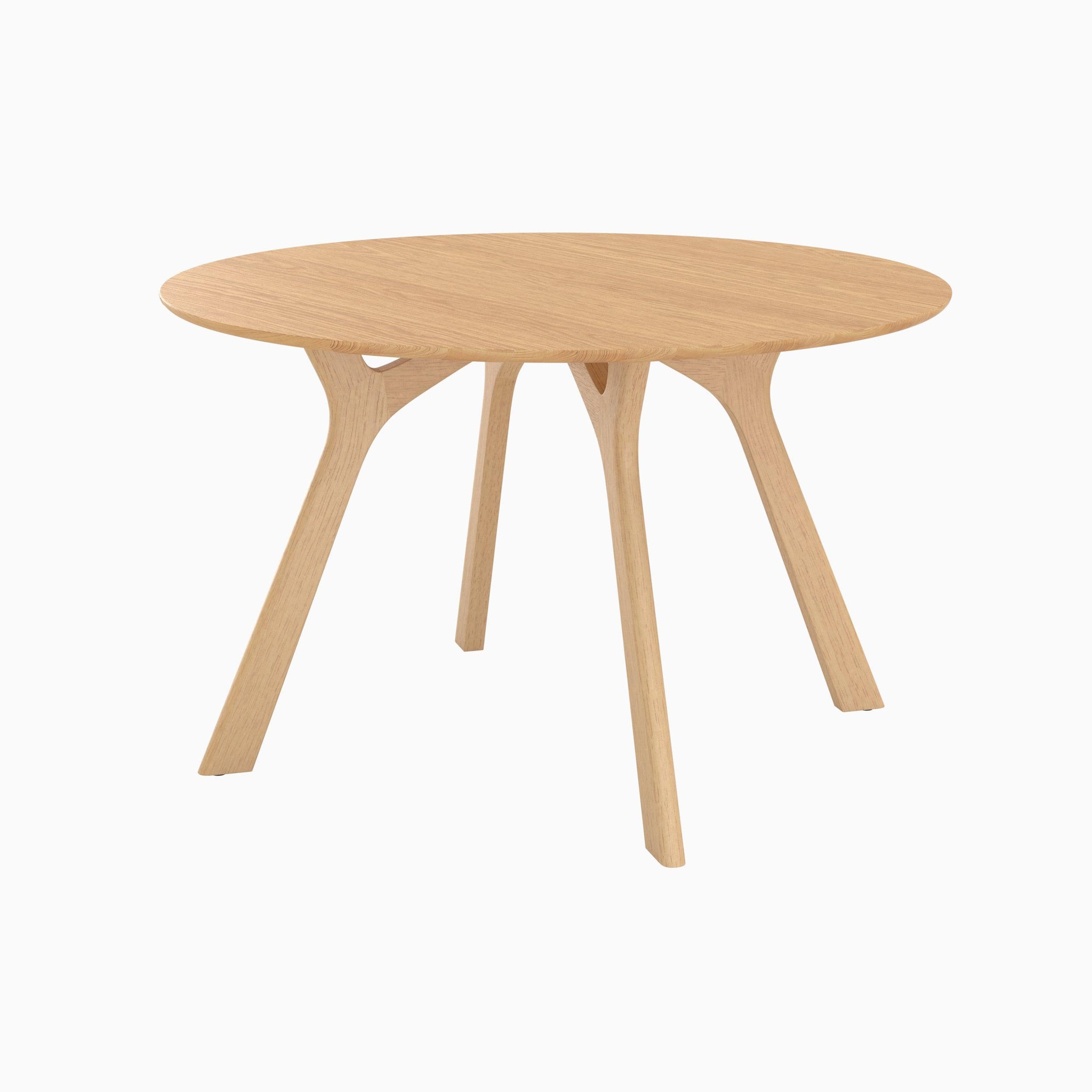 MAISON PAVANE Table ronde 4 personnes en bois d'hévéa massif et placage d120 cm-izzi