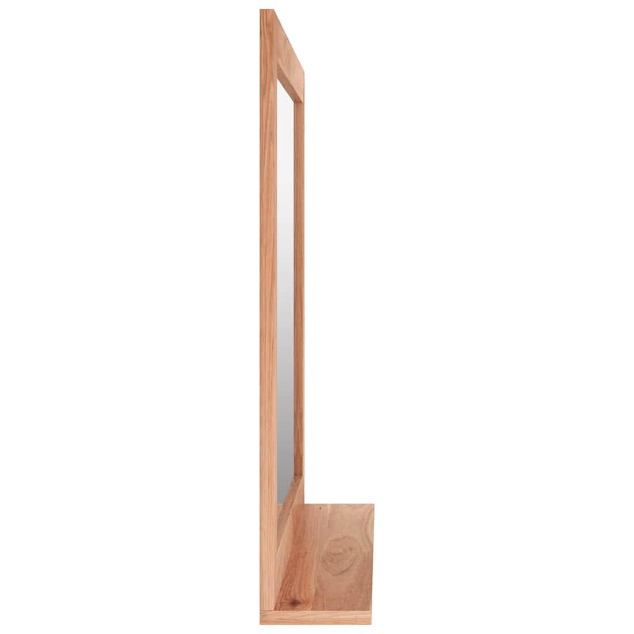 Voir la diapositive 4 : VIDAXL Miroir mural 55x55 cm bois massif de noyer