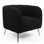 Voir la diapositive 1 : Paris Prix Fauteuil Design Bouclette  Reuben  75cm Noir