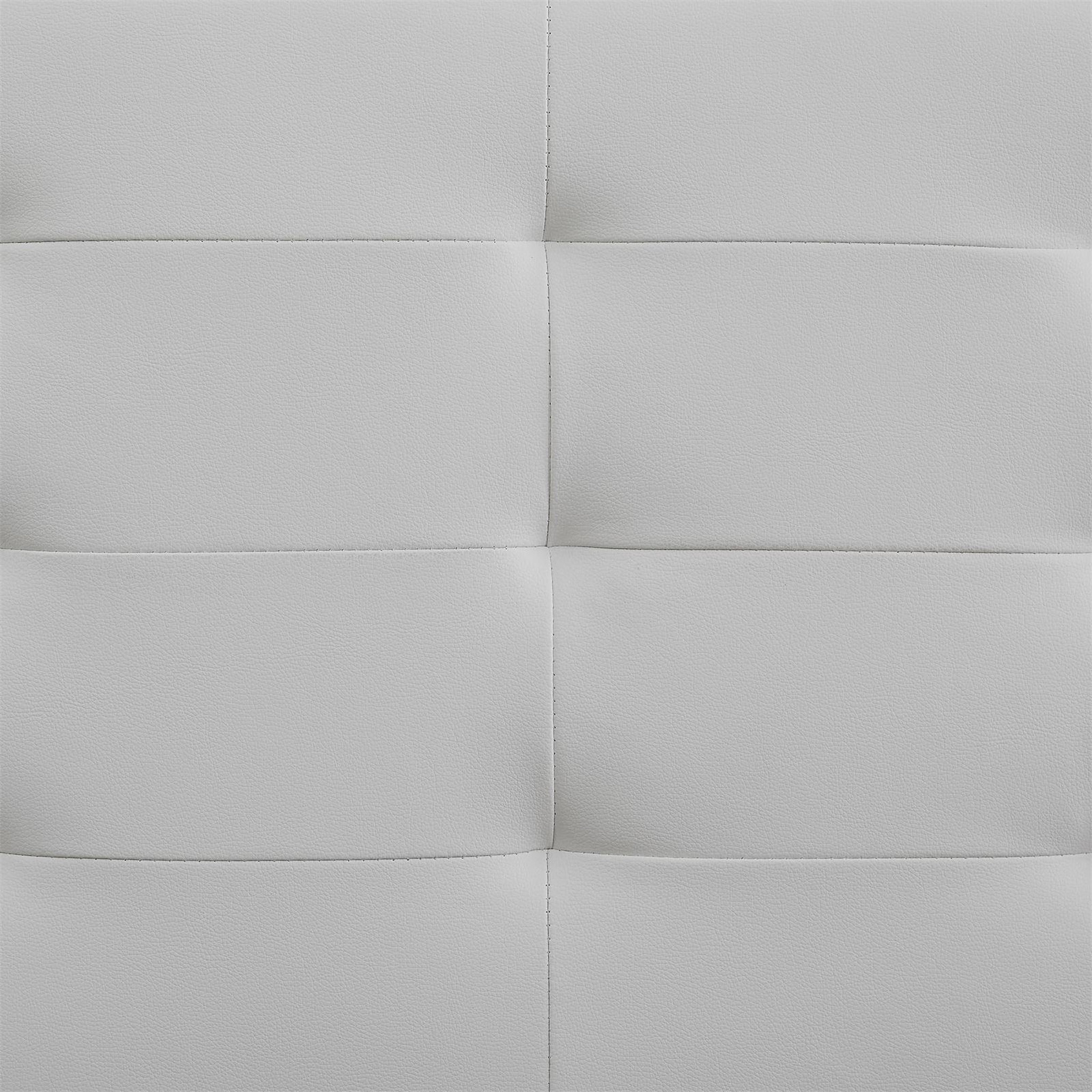 Voir la diapositive 5 : IDIMEX Lit simple MARLON, 120 x 190 cm, capitonné avec sommier, revêtement synthétique