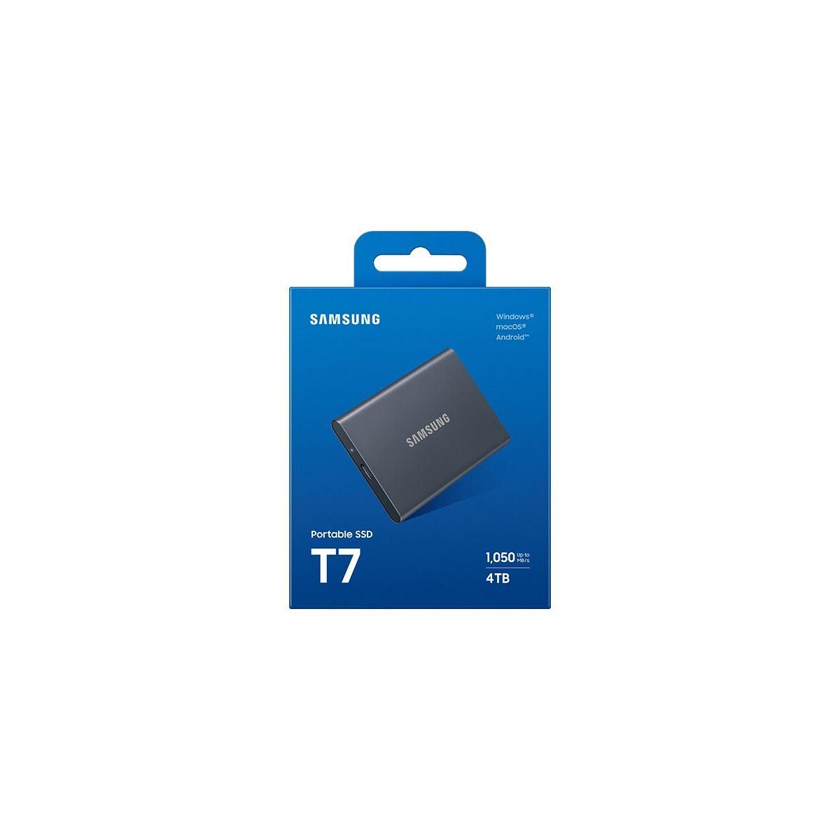 Samsung Disque dur SSD externe 4To T7 gris