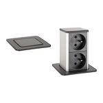 CENTRALE BRICO Prise StrongPower PowerUp, 2x230V, Noir, Fr