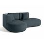 Voir la diapositive 4 : LISA DESIGN Santorini - canapé modulable d'angle gauche + pouf - 4 places - en tissu texturé