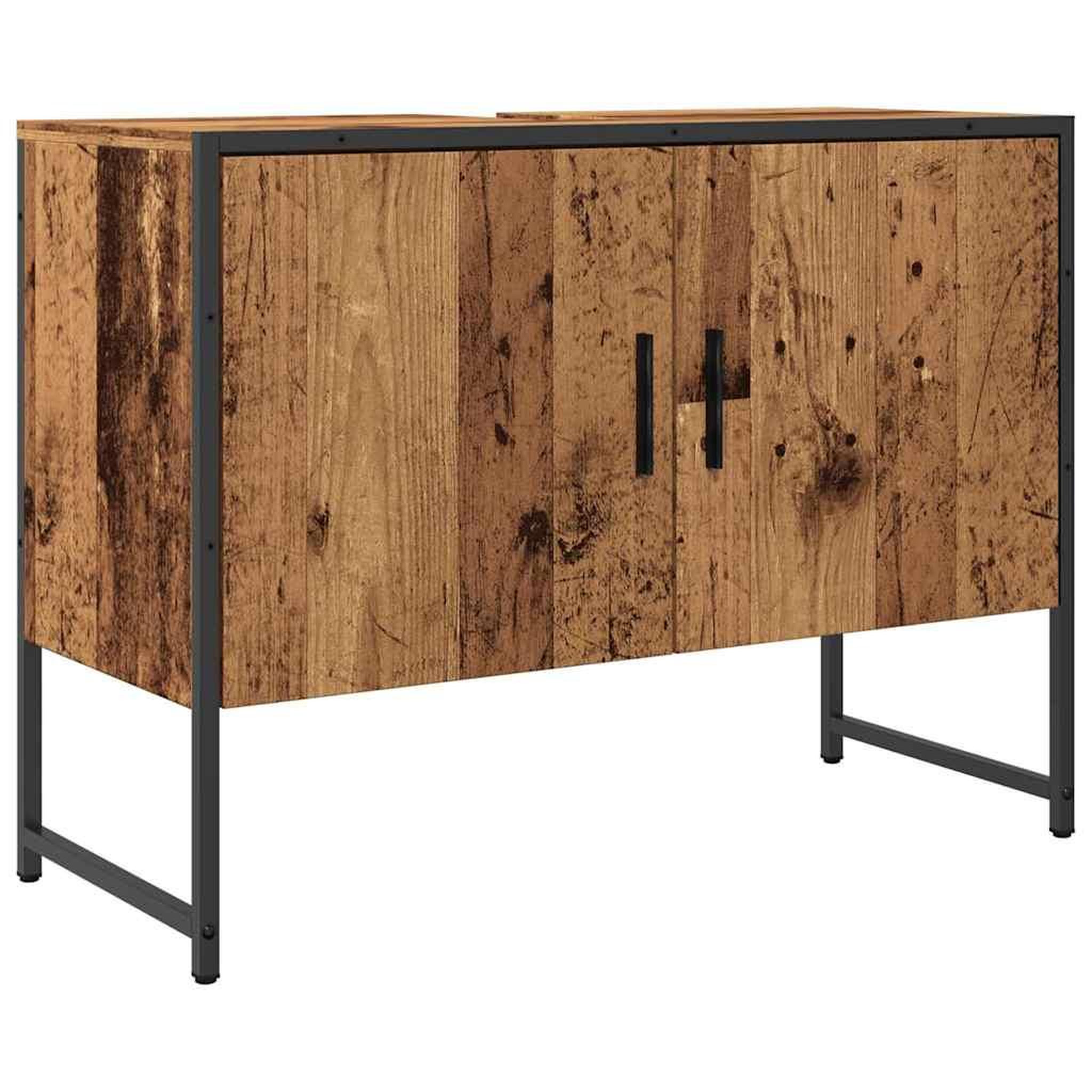 Voir la diapositive 2 : VIDAXL Armoire de salle de bain vieux bois 80x33x60 cm bois ingenierie