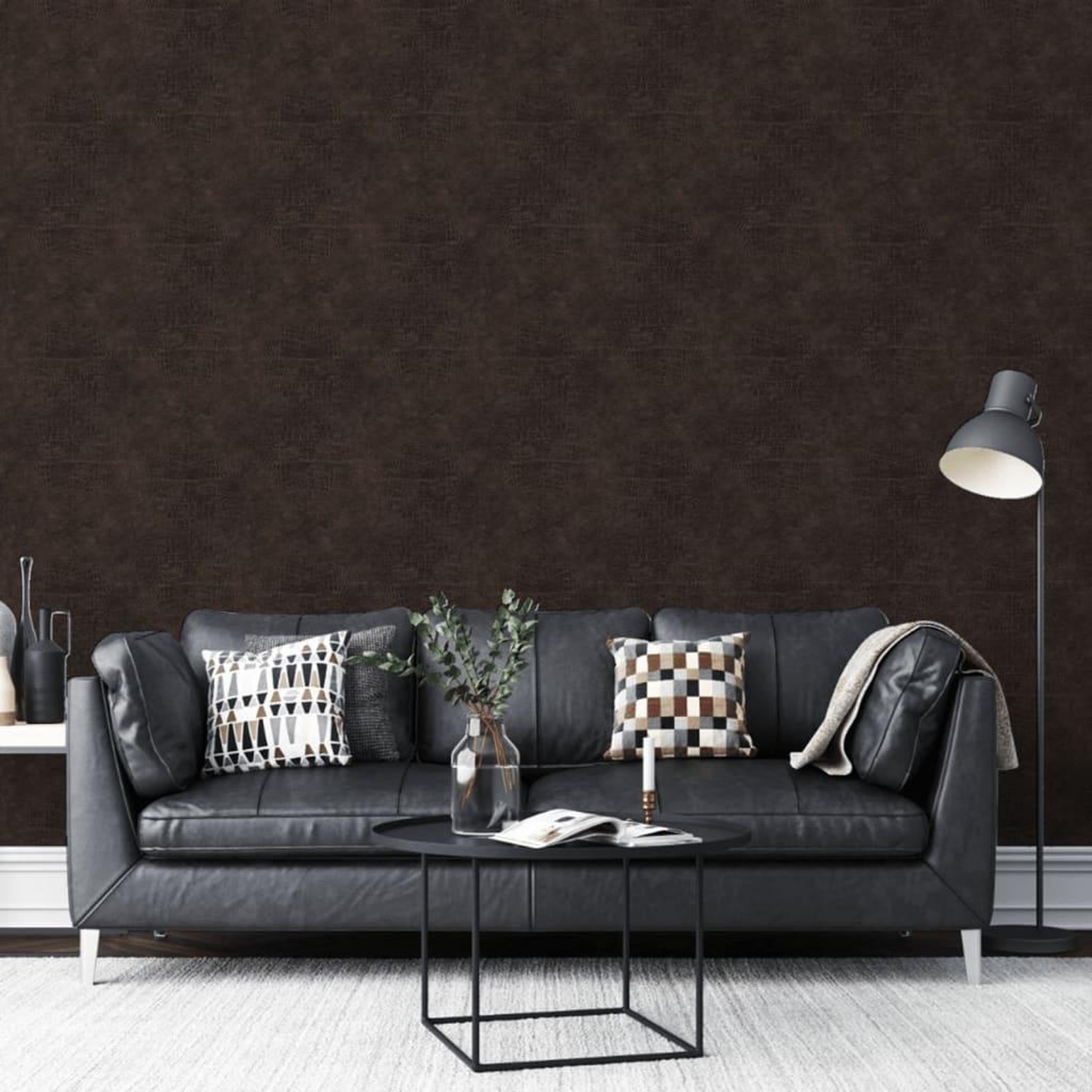 Voir la diapositive 1 : Noordwand Noordwand Papier peint Croco Marron