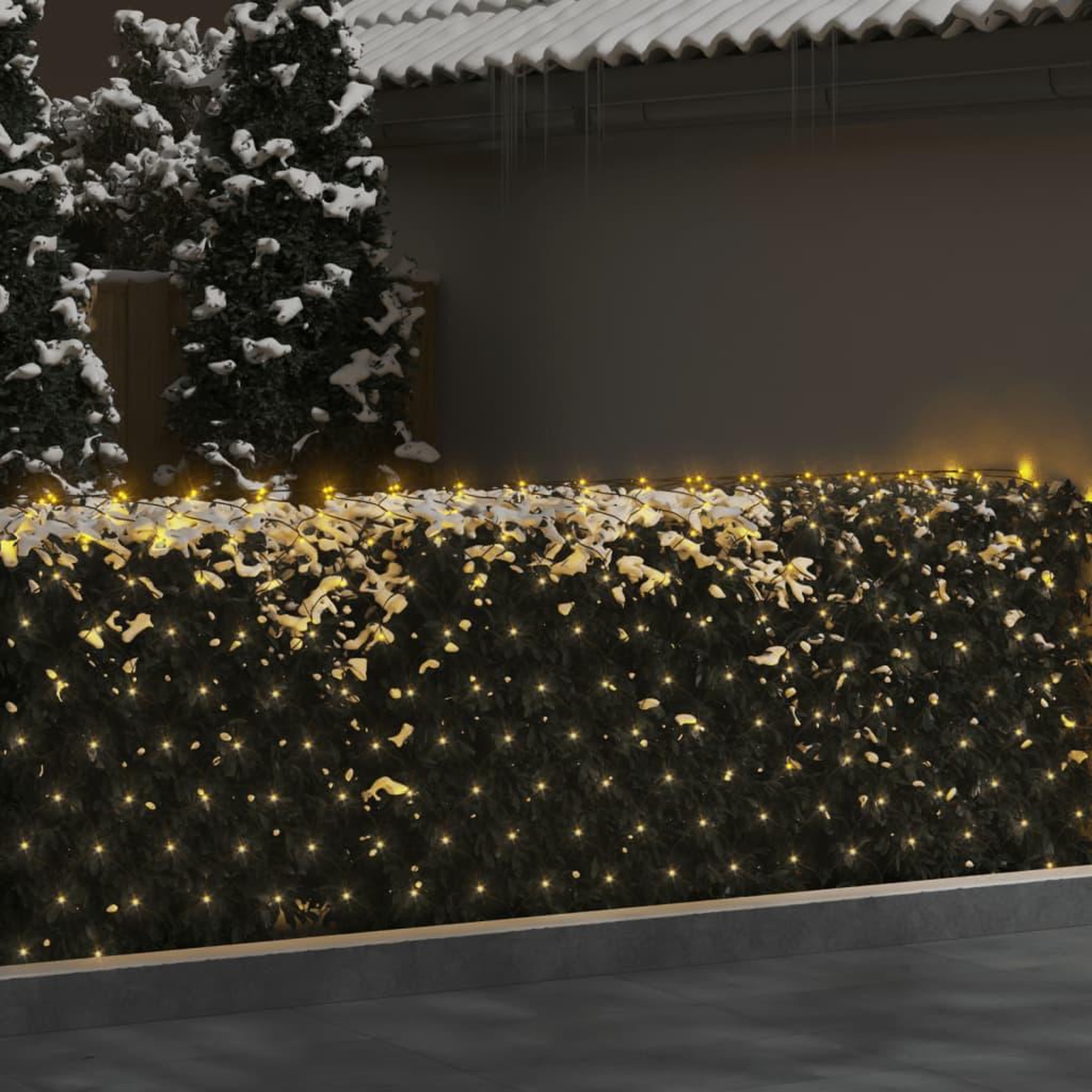 Voir la diapositive 3 : VIDAXL Filet lumineux blanc chaud de Noël 3x3 m 306 LED Int/ext