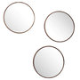 Voir la diapositive 1 : The Home Deco Factory Lot de 3 miroirs ronds imitation bois - Diam 26 cm - Marron