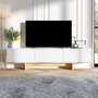 Voir la diapositive 2 : CONCEPT USINE Meuble TV avec placards blanc et bois 180cm WOPI
