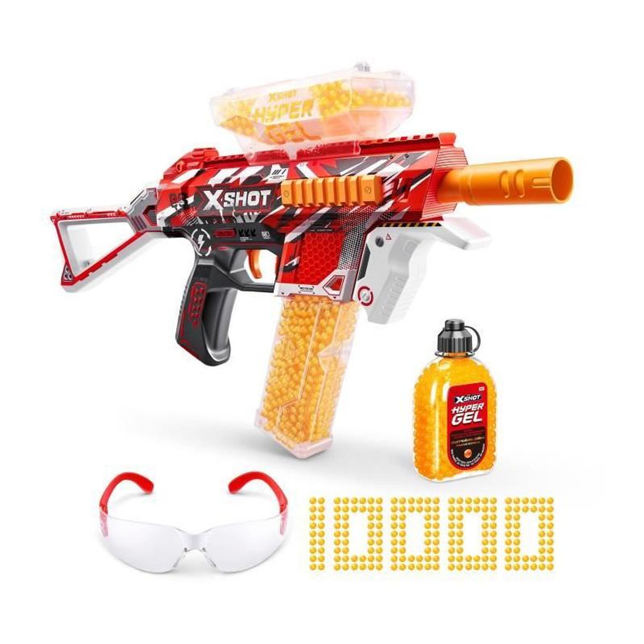 Voir la diapositive 2 : ZURU Blaster Hyper Gel - ZURU - X-SHOT Medium Trace Fire - Automatique et semi-automatique - 2500 pastilles - Portée 51 m/sec