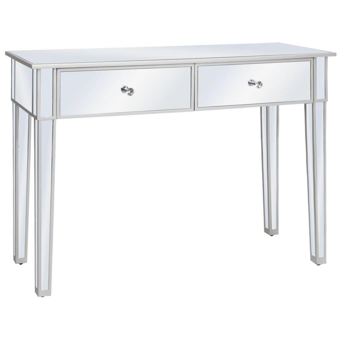 VIDAXL Table console miroir MDF et verre 106,5 x 38 x 76,5 cm