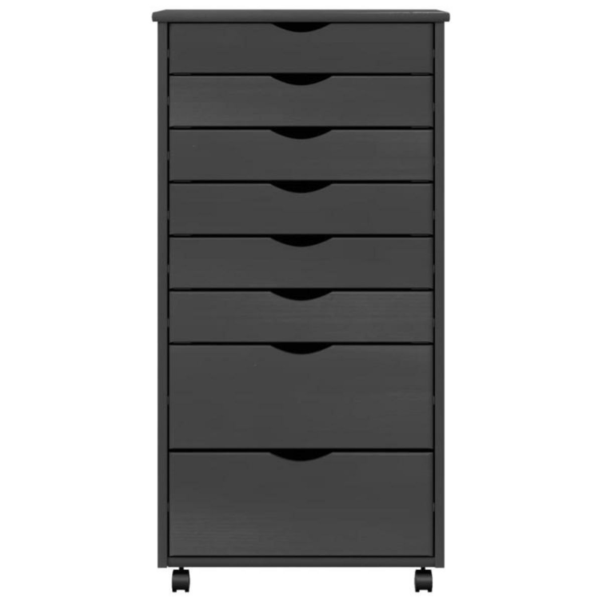 VIDAXL Armoire roulante avec tiroirs MOSS gris bois de pin solide