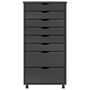 Voir la diapositive 4 : VIDAXL Armoire roulante avec tiroirs MOSS gris bois de pin solide