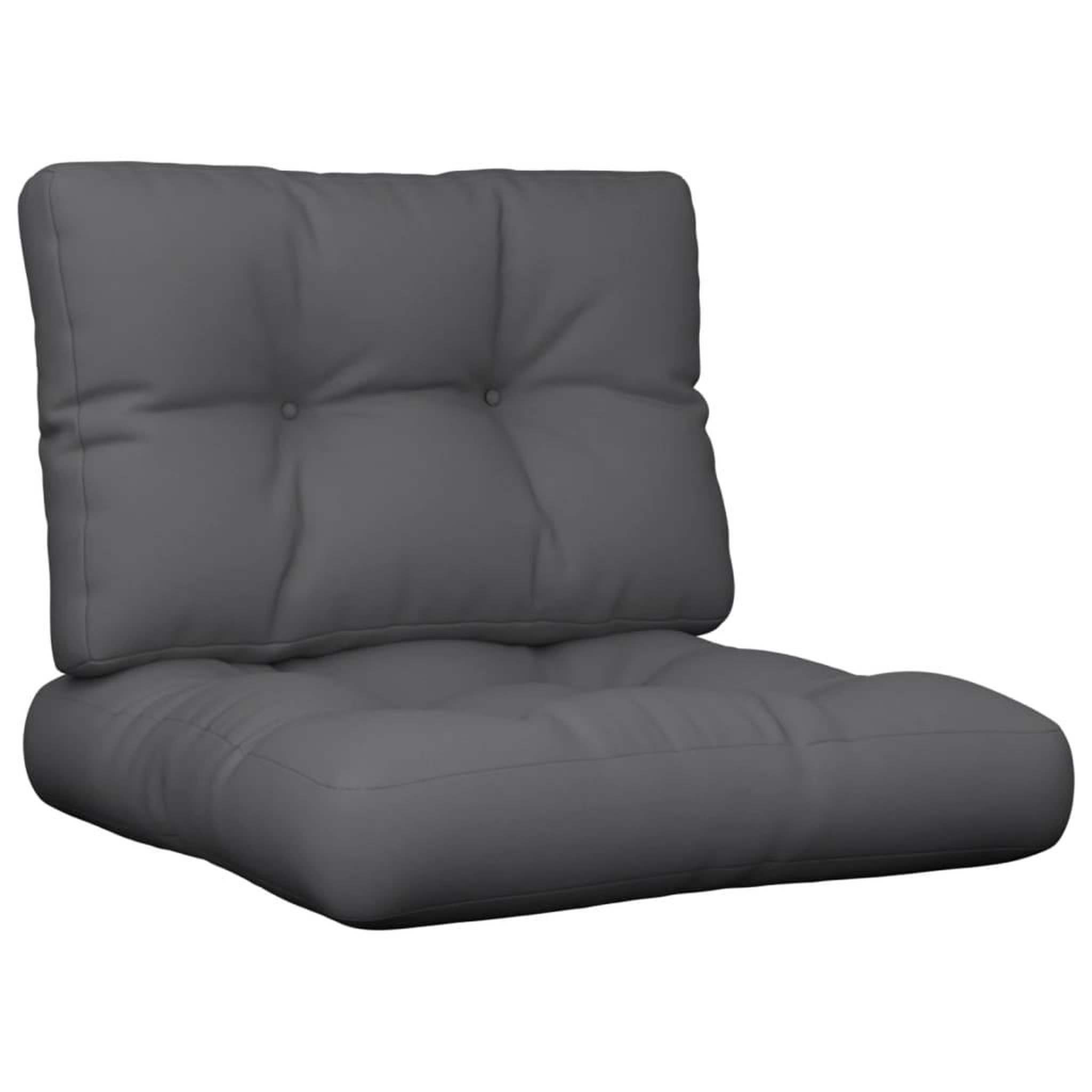 Voir la diapositive 2 : VIDAXL Coussins de palette lot de 2 anthracite tissu