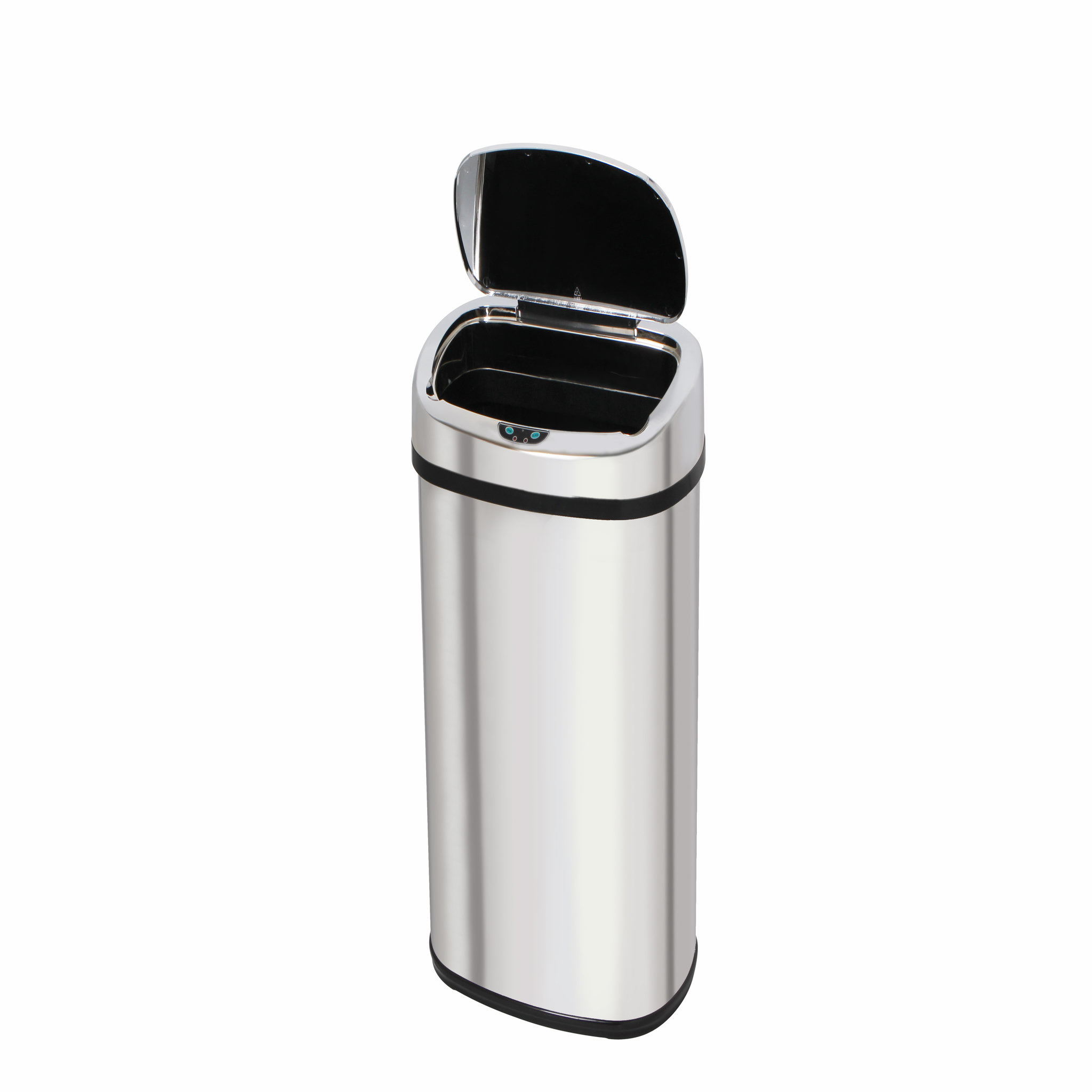 Voir la diapositive 2 : KITCHEN MOVE Poubelle One Touch Carrée 50L Chrome CITY