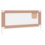 Voir la diapositive 4 : VIDAXL Barriere de securite de lit d'enfant Taupe 190x25 cm Tissu